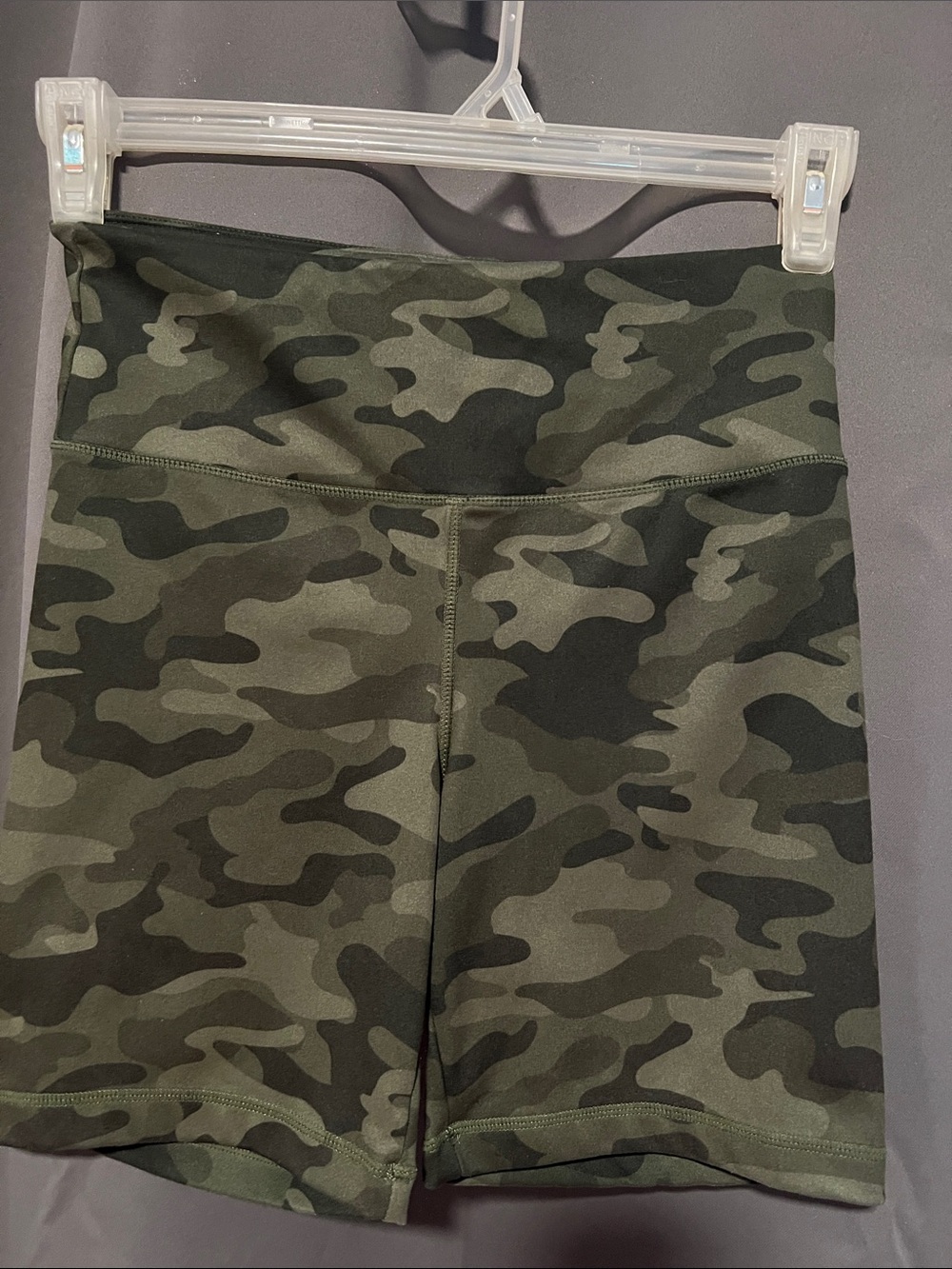 Jockey Olive Camo High-Rise Bike Shorts
